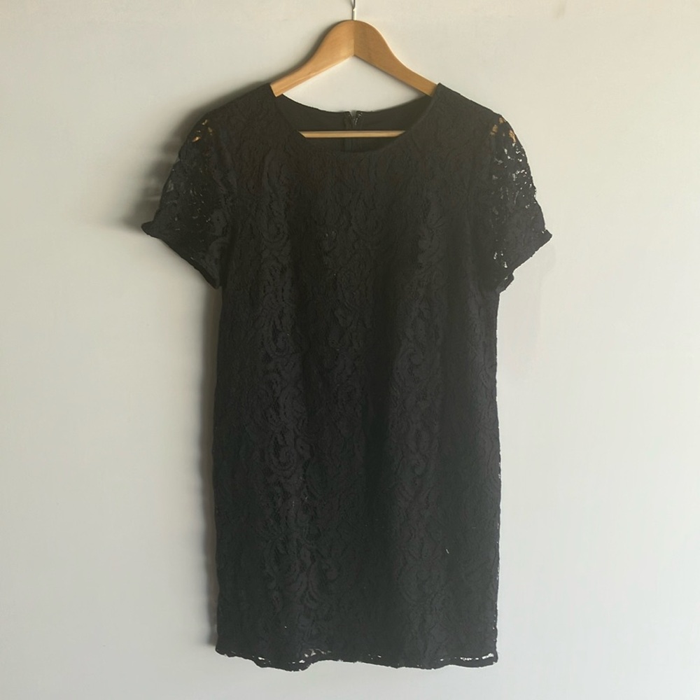 Ann Taylor Black-Blue Mini Dress